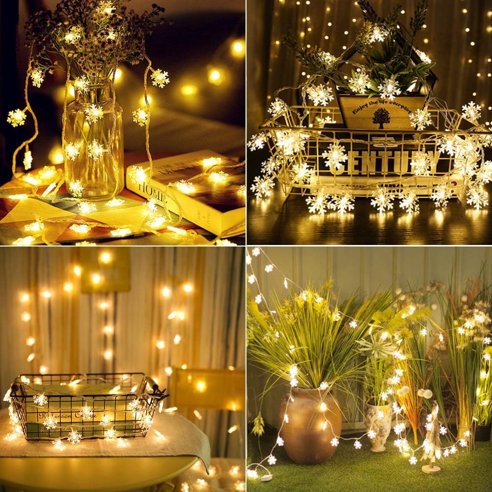 Xmas LED Snowflake String Lights