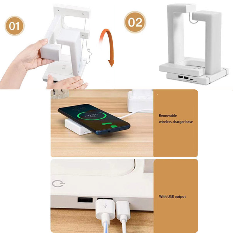Levitating LED Lamp with Wireless Charger