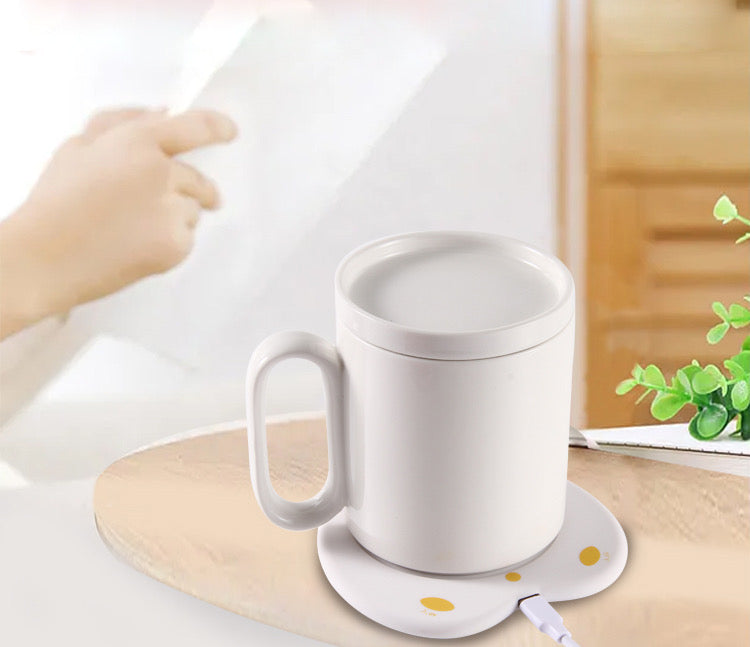 Ceramic Heat Induction Mug w/ Wireless Charger