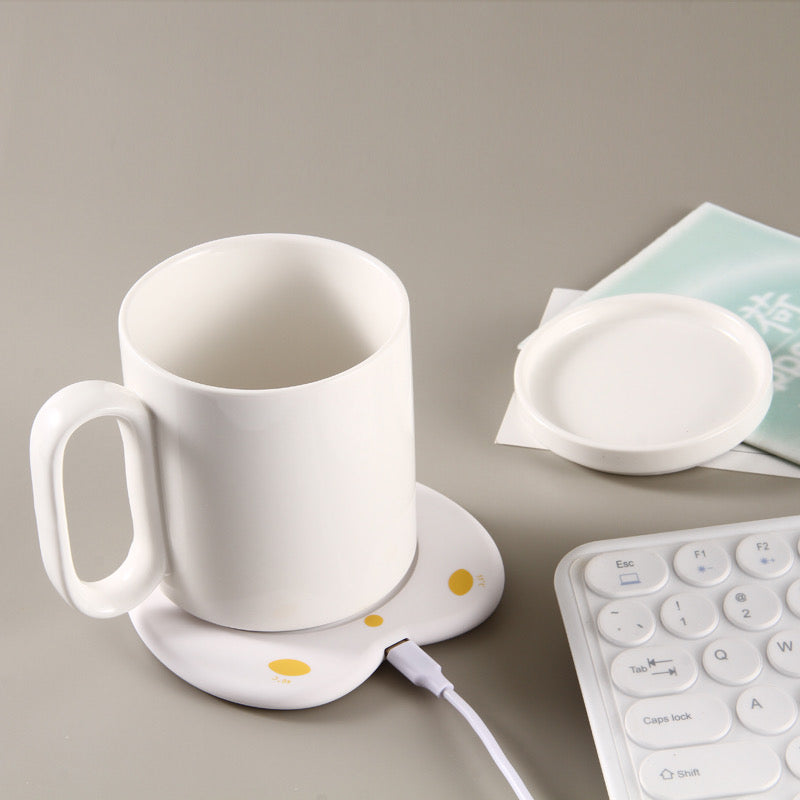 Ceramic Heat Induction Mug w/ Wireless Charger