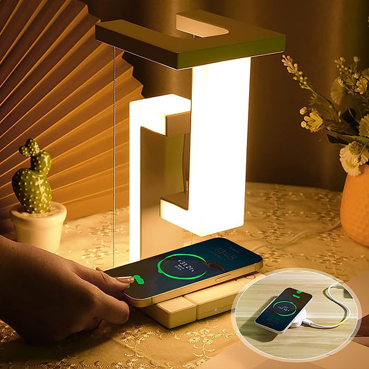 Levitating LED Lamp with Wireless Charger