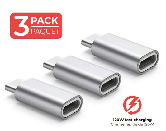 Lightning To USB Type-C Adaptor (3 Pack)