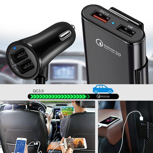 Front and Back Seat Car Charger QC3.0