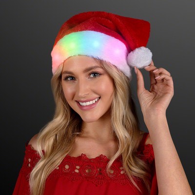 Xmas LED Light-Up Santa Hat