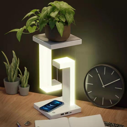 Levitating LED Lamp with Wireless Charger