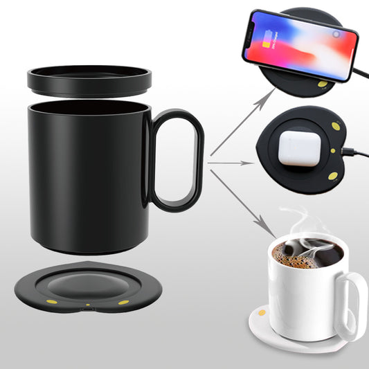 Ceramic Heat Induction Mug w/ Wireless Charger